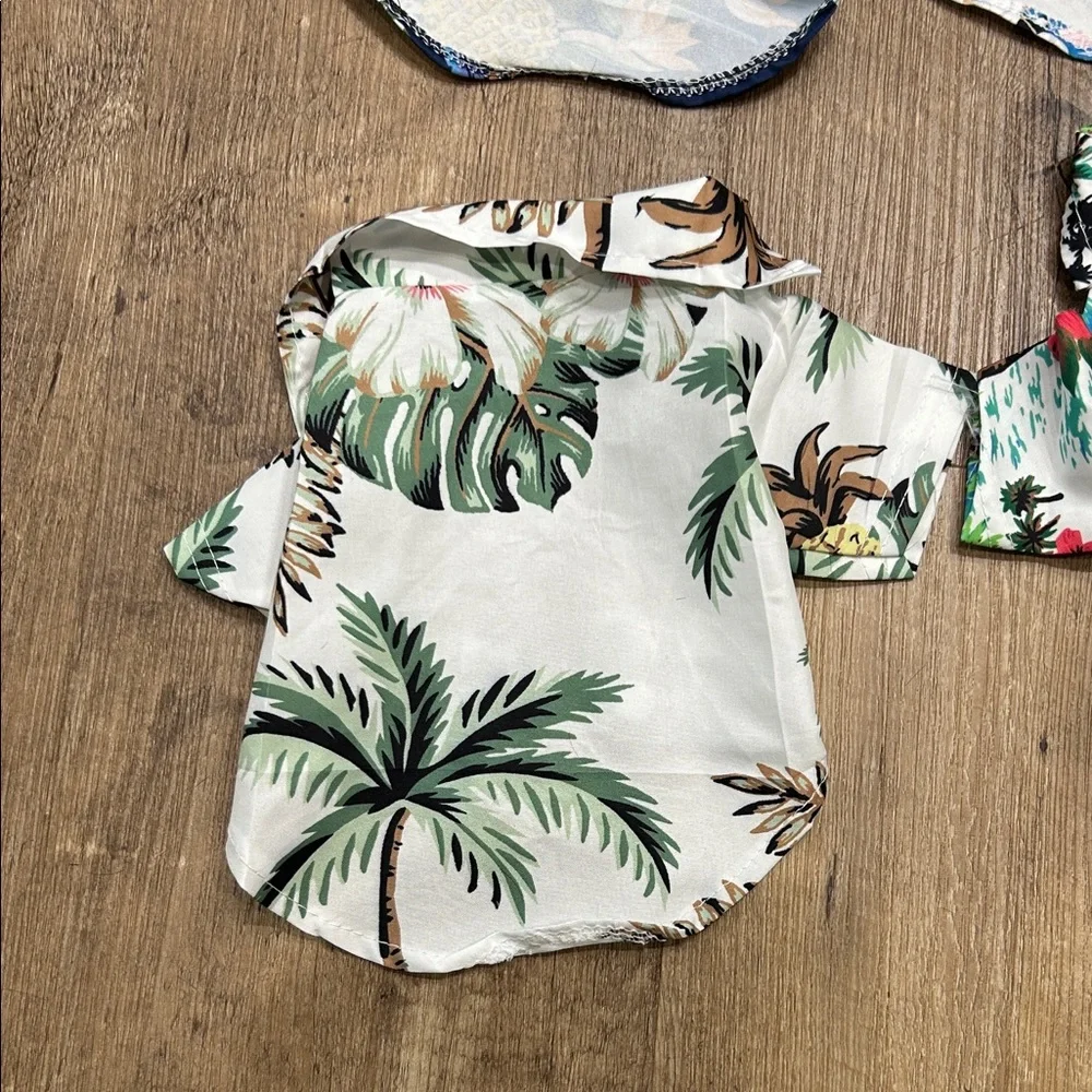 Tropical Print Dog Shirts XS - Multicolor